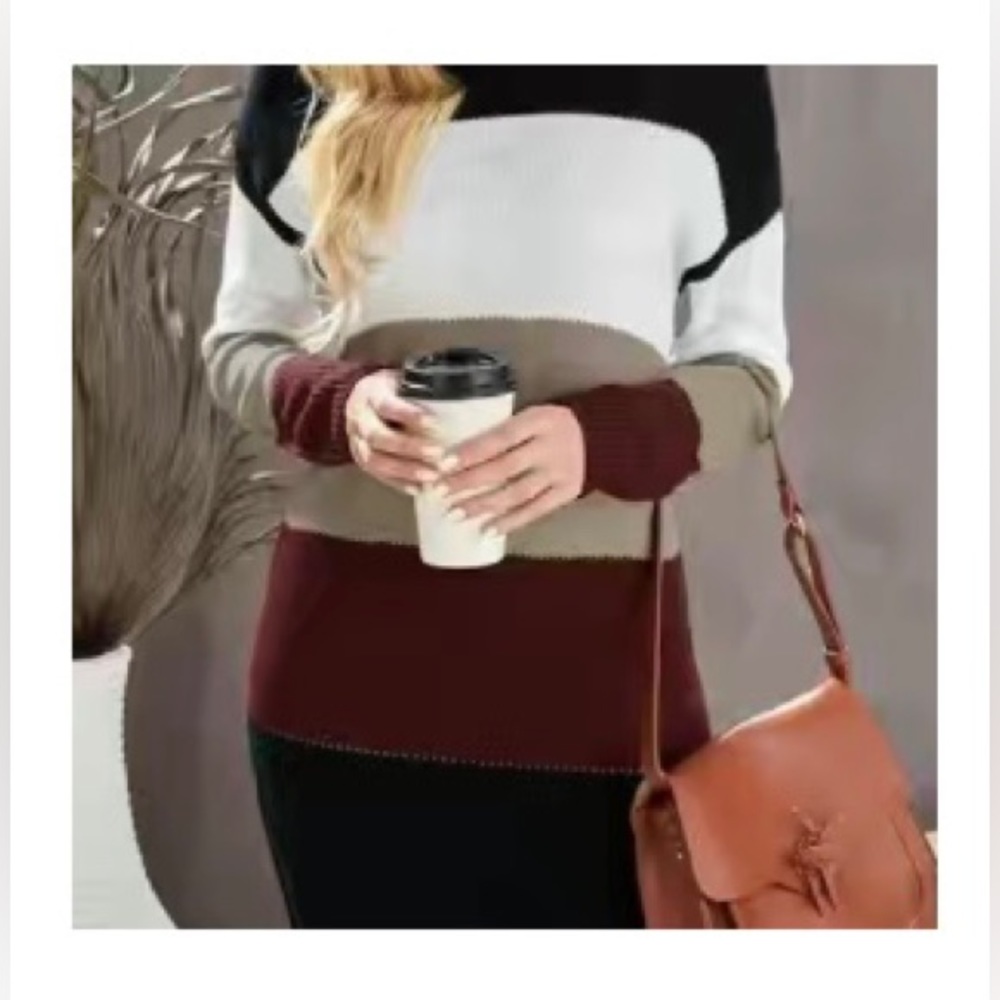 New knit midi sweater dress